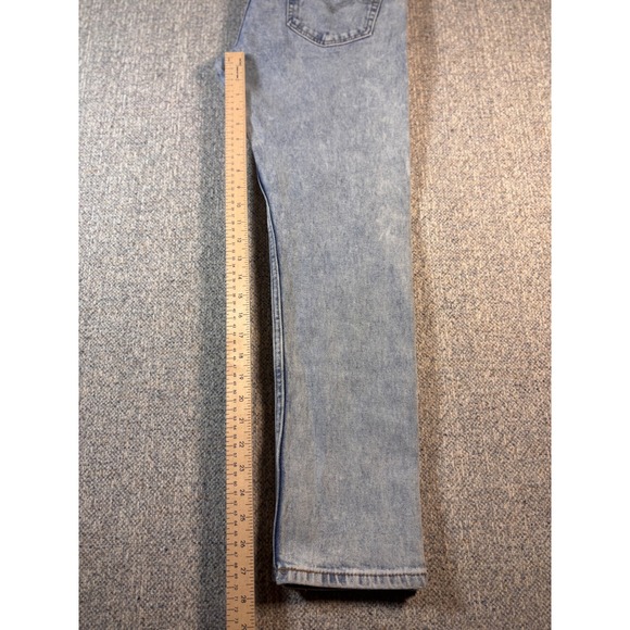 Levis 501 Waterless Mens Light Wash Jeans W34 L30 Straight Leg Denim - Picture 5 of 6